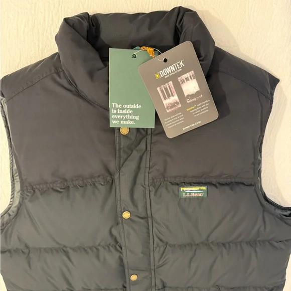 L.L. Bean Black DownTek Puffer Vest Water Repellent Down mountain classic - Picture 5 of 15